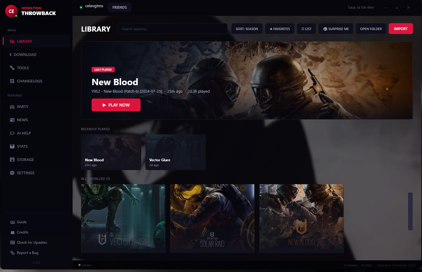 Operation Throwback Launcher Screenshot